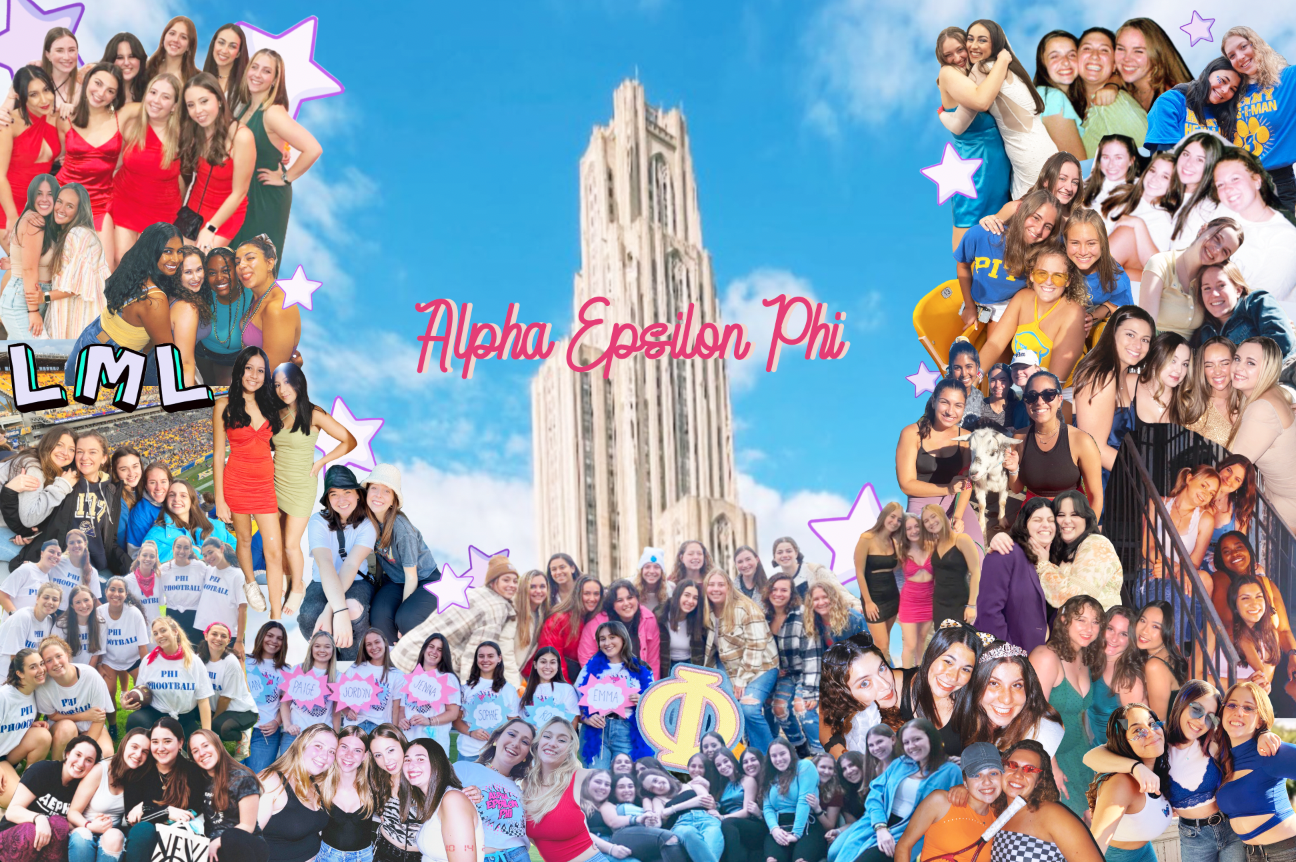 collage made up of images of members of alpha epsilon phi